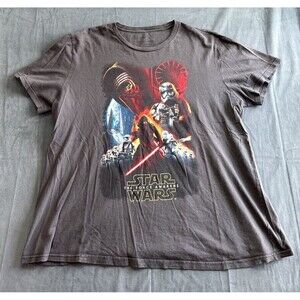 Star Wars Force Awakens TShirt Mens 2XL Gray Kylo Trooper Phasma Disney